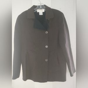 Jones New York Women's Pea Coat in Dark Brown.  Size 10.